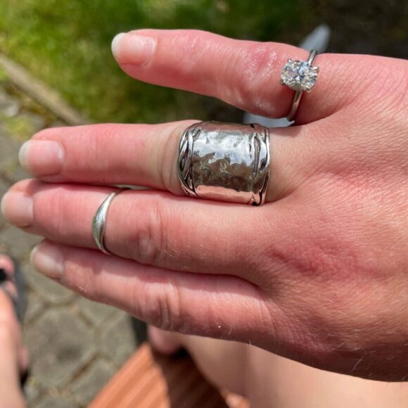 Women's 925 Sterling Silver Vintage Antique Look Artisan Handcrafted Ring - Picture 2 of 15